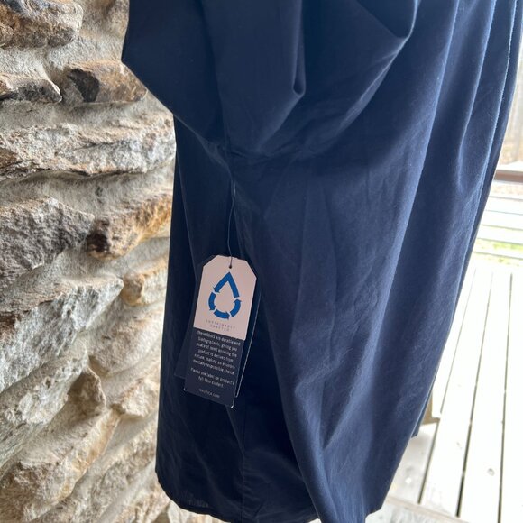 NAUTICA JEANS CO. Embroidered, Navy Blue, Peasant Top, Blouse Sz Small, S NWT - Picture 8 of 12